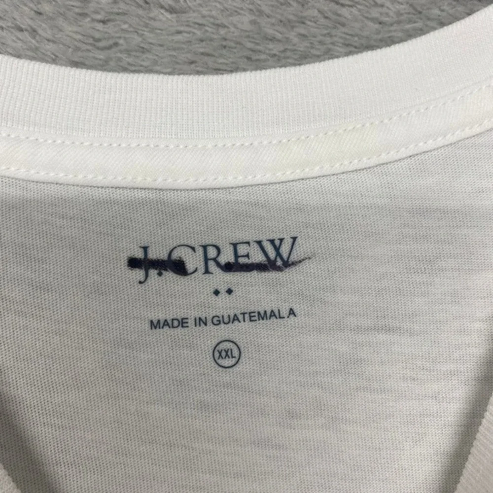 J.Crew‎ Mens XXL White Graphic T Shirt Give It Your Best Shot Short Sleeve CJ898